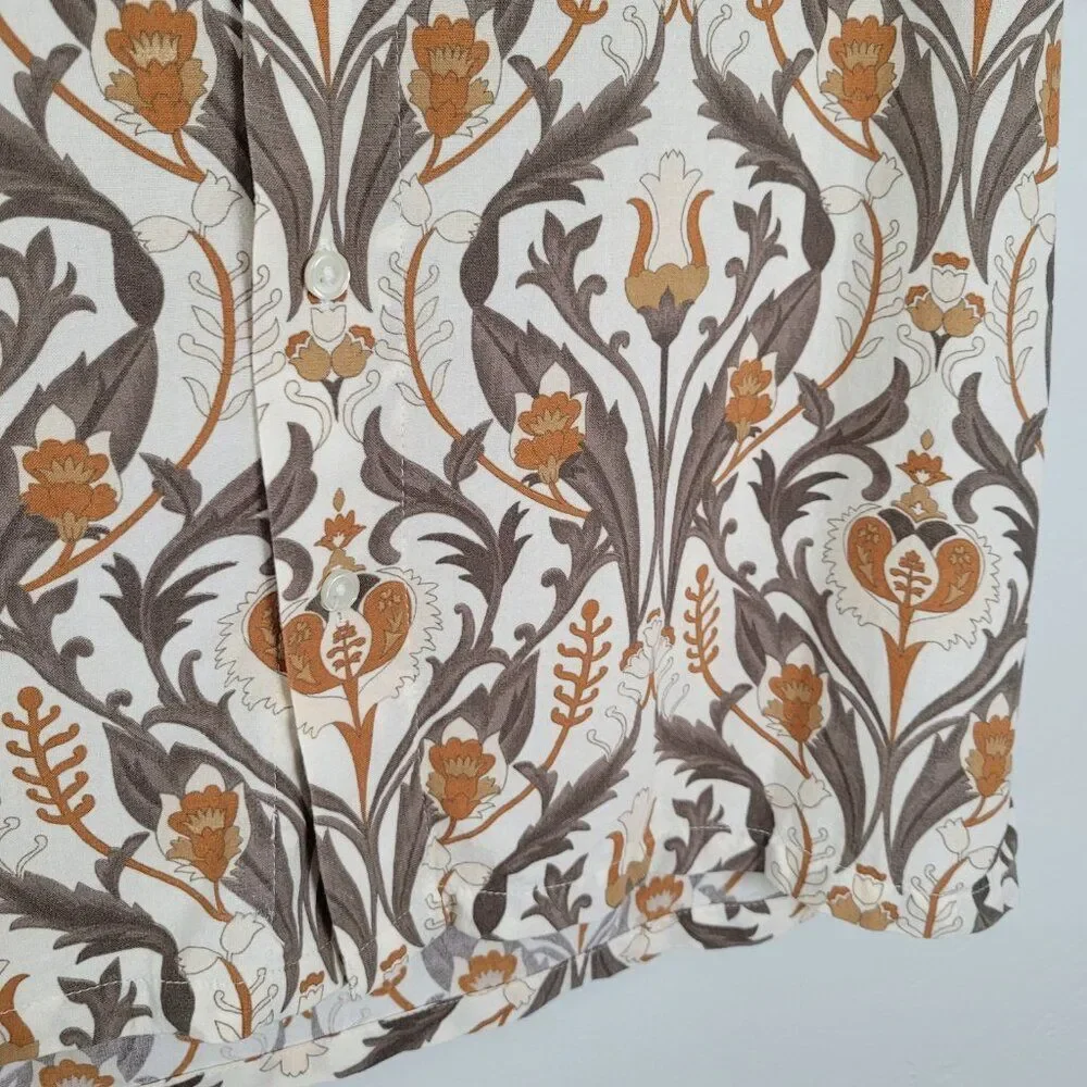 Abercrombie & Fitch Size XS Men's Button Shirt Camp Short Sleeve Floral Multi - Picture 9 of 12